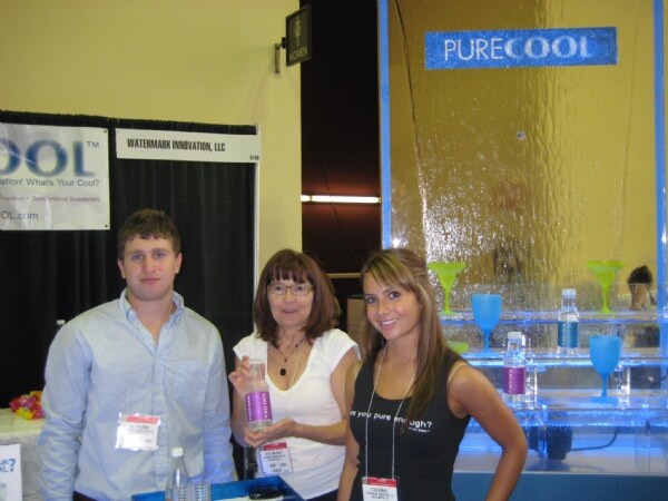 Jon Friedman, Patti Ann Kelly and Clea Kornel of Pure Cool at the Pure Cool exhibit at NY Fancy Food 2008.