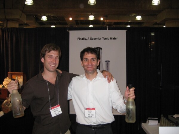 Jordan Silbert and Ben Karlin of Q Tonic at the Q Tonic exhibit at the NY Fancy Food 2008 trade show.
