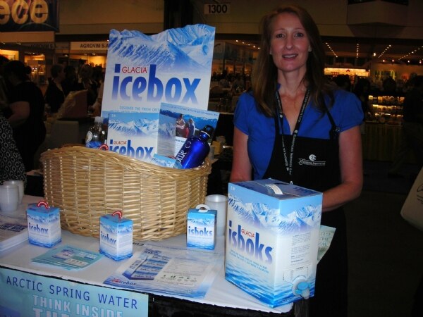 LeeAnn Power of Glacia at the Glacia exhibit at the NY Fancy Food 2008 trade show.