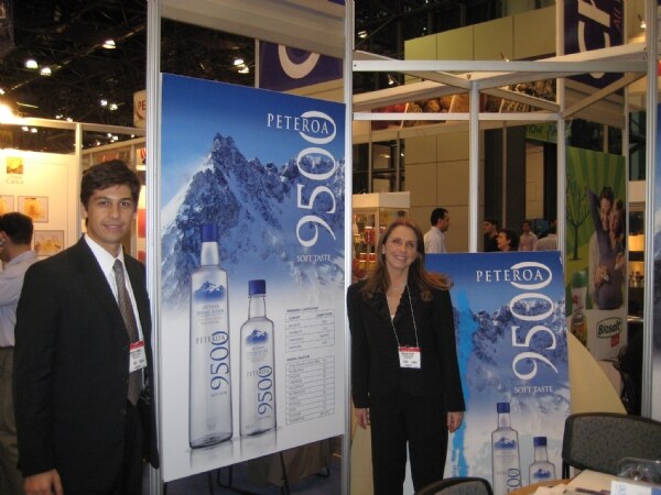 Marcelo Marcel and Adriana Nuno of Peteroa at the Peteroa exhibit at the NY Fancy Food 2008 trade show.