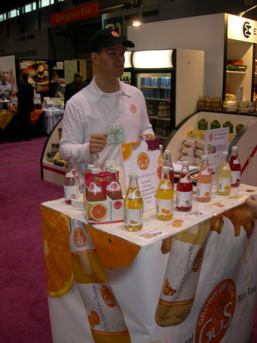 Steve Hersh from GuS was busy giving people samples.