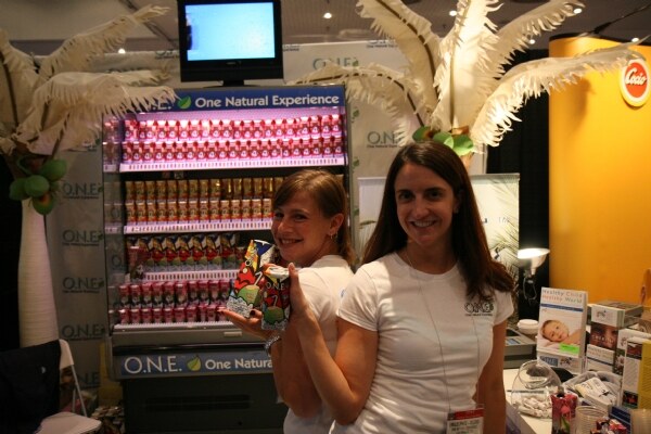 Photo unavailable. Display for O.N.E. Coconut at NY Fancy Food 2008.