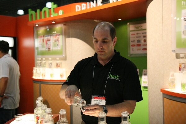 Spencer Goldin of Hint at the Hint exhibit at the NY Fancy Food 2008 trade show.