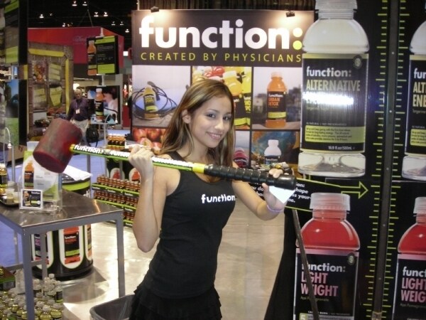 Photo unavailable. Archive image associated with the Function Drinks brand at the NACS 2008 trade show.