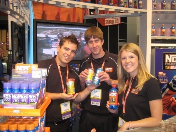 Photo unavailable. Archive image associated with the Fuze and NOS Energy brands at the NACS 2008 trade show.