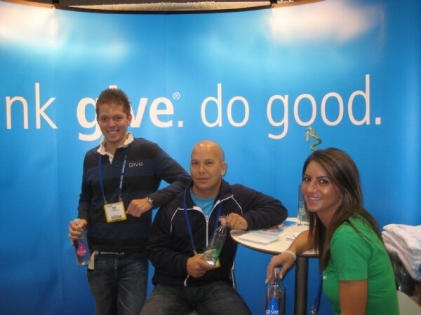 Booth for Give Water at the NACS 2008 trade show.