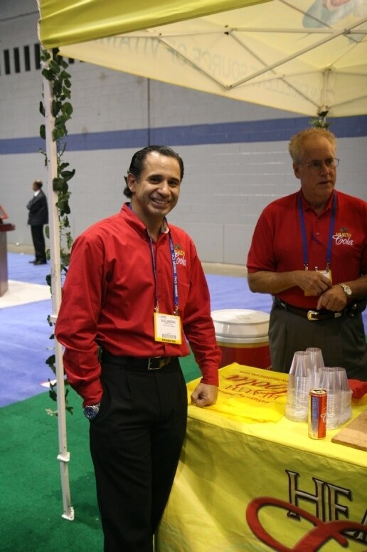 Booth for Health Cola at the NACS 2008 trade show.