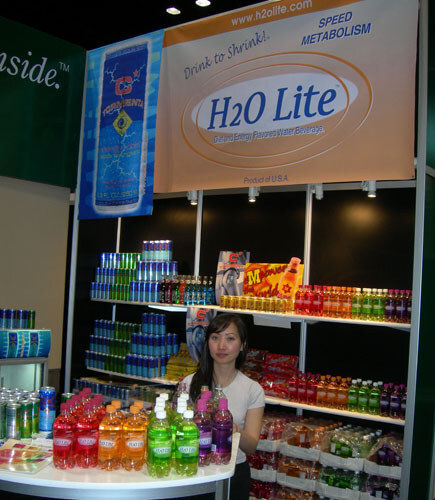 Thuy Luc, President of H2O Lite was there with her new brand of flavored waters.