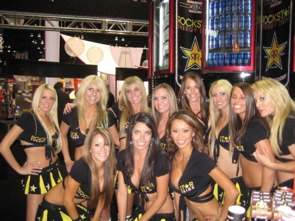 Photo unavailable. Image from the Rockstar booth at NACS 2008, archived as Rockstar Girls #2.