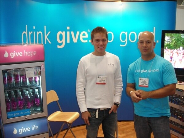 Photo unavailable. Archive image associated with the Give Water brand at Expo East 2008.