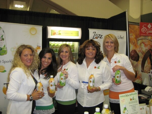 Exhibit display for TeaZazz at the Winter Fancy Food Show 2009. The photo is unavailable, so no further visual details are described.