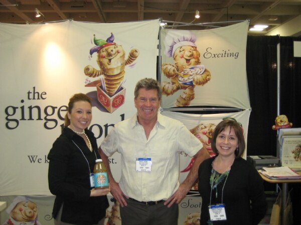 Exhibit display for The Ginger People at the Winter Fancy Food Show 2009. The photo is unavailable, so no further visual details are described.