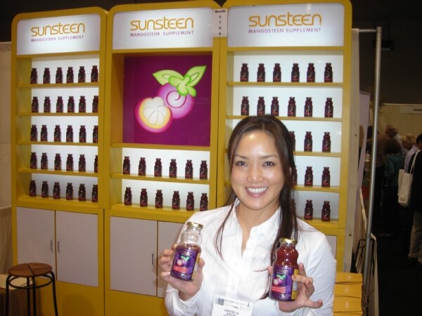 Sunsteen brand display at the Expo West 2009 trade show.