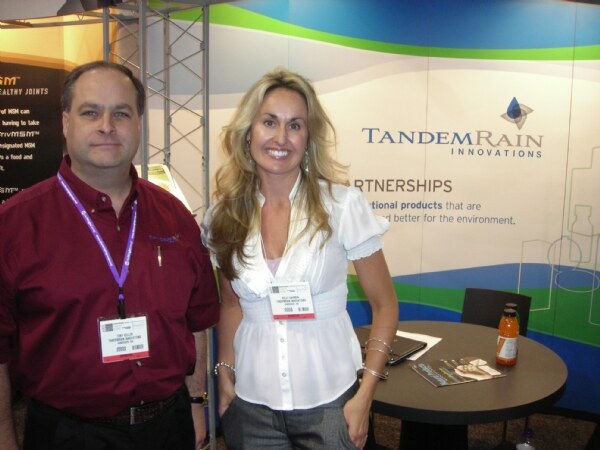 Tandem Rain brand display at the Expo West 2009 trade show.