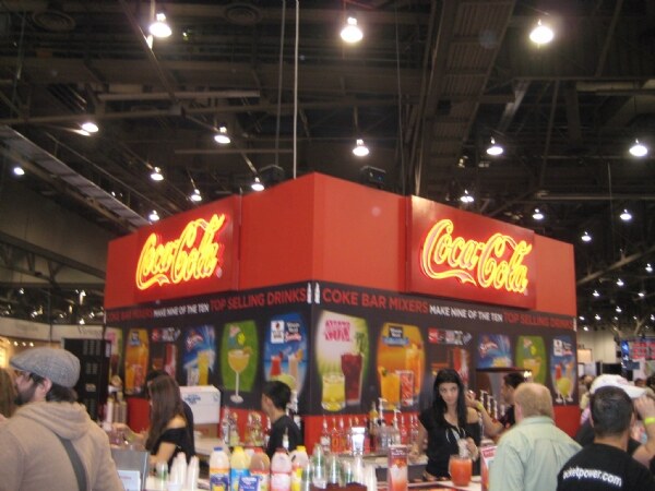 Photo unavailable. Image of the Coca-Cola booth at the Nightclub and Bar 2009 trade show.