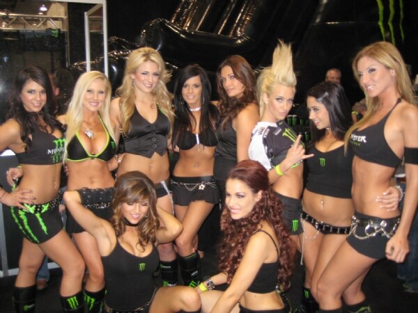 Photo unavailable. Image associated with Monster Energy at the Nightclub and Bar 2009 trade show, labeled as ladies.