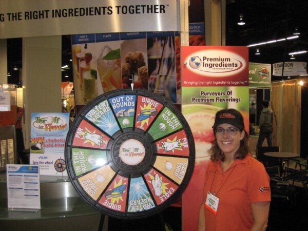 Exhibit display for Premium Ingredients at the IFT 2009 trade show. The photo is unavailable, so no further detail of the scene is described.