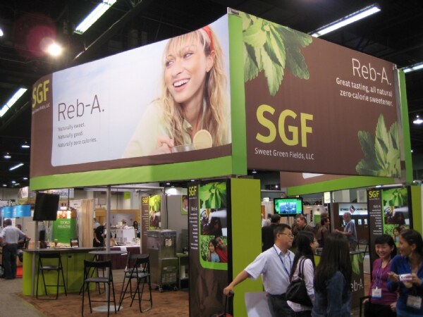 Photo unavailable. Display of Sweet Green Fields at the IFT 2009 trade show.