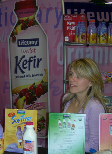 Marina Nikolenko was at the Lifeway booth providing samples of their Kefir drinks.
