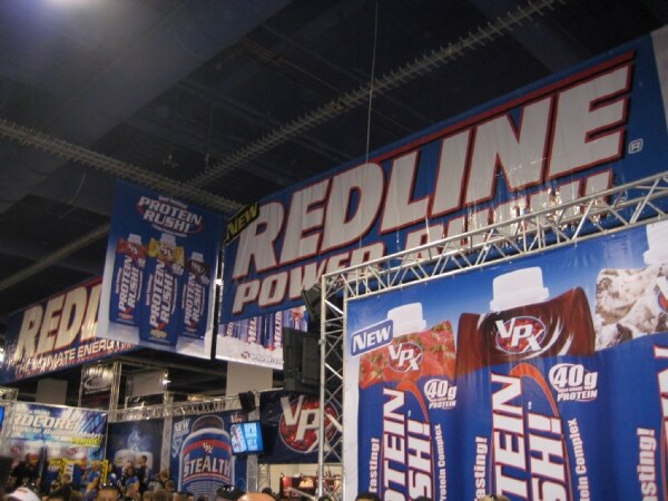 Booth of Redline at the Olympia 2009 trade show. The photo is unavailable, so no further visual detail is described.