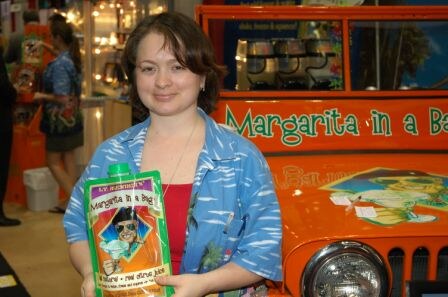Vanesa McMillan of Lt Blender's shows off their new line of frozen drink mixes.