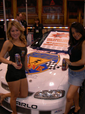 Genevieve Donnelly and Frankie Goodspeed were busy signing up raffle tickets to win the SpeedZone Energy car with proceeds going to charity.