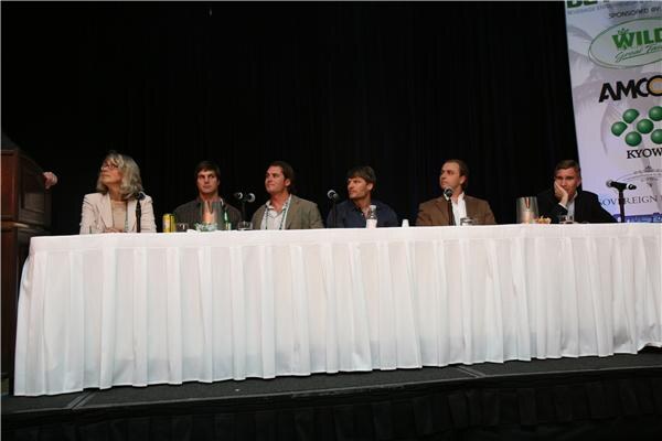 Panelists discussing investment in so-called "conscious brands."