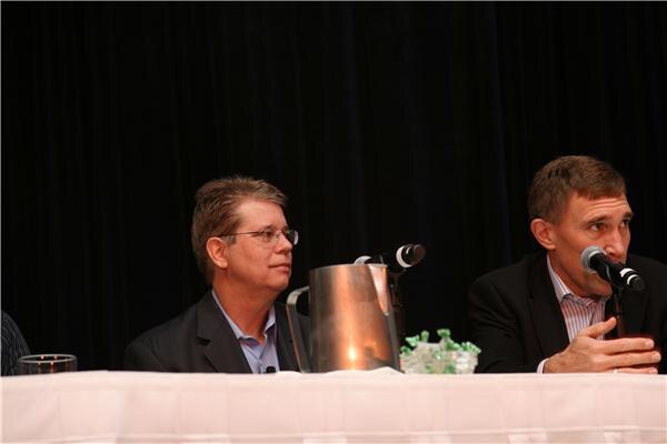 Phil Smallwood from AM/PM and Brent Knudsen (on right)
