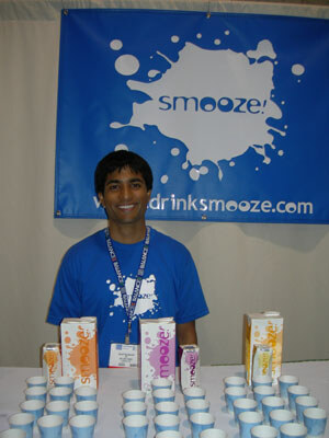 Aalap Majmudar of Smooze, a new smoothie drink.